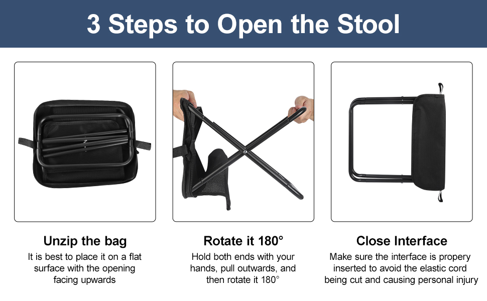 It folds into a compact 13-inch portable stool