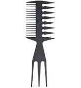 Gowwim Styling Comb Slicked-back Combs 3 in 1 Fish Tail Bone Shape Hair Wide for Salon Barbers