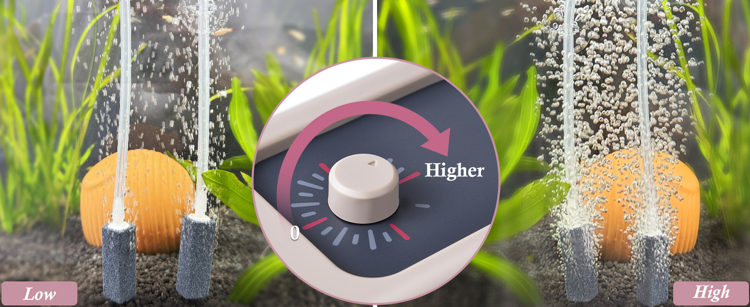 adjustable air pump aquarium