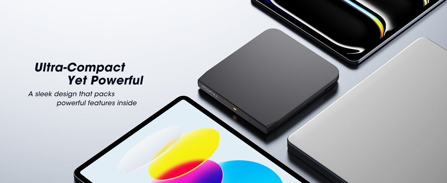 ROOFULL RF31-M external CD/DVD drive for laptop: ultra compact, simple, yet powerful