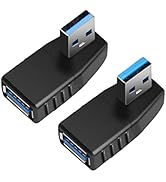 Oxsubor USB 3.0 Adapter 90 Degree Male to Female Coupler Connector Plug Left Angle and Right Angle