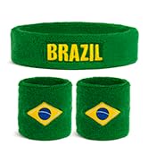 Suddora Country Headband &amp; Wristbands Set (Includes 2 Wrist &amp; 1 Head Sweatband)