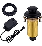 Garbage Disposal Air Switch Kit with Long Button Sink Top Waste Disposal Solid Brass Air Button F...