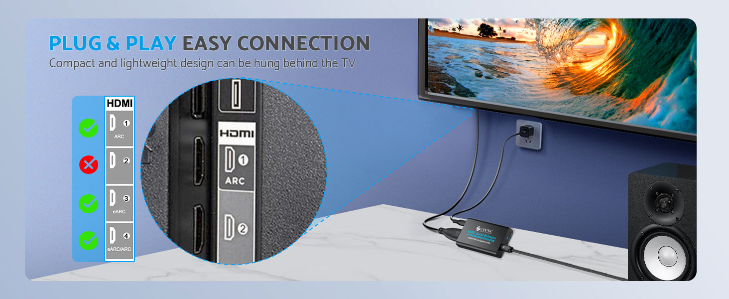 Professional eARC/ARC to Optical Audio Extractor