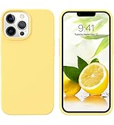 GUAGUA Compatible with iPhone 13 Pro Max Case 6.7 Inch Liquid Silicone Soft Gel Rubber Slim Micro...