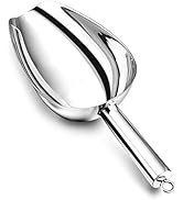 Food Ice Scoop, 24 Ounce Big Stainless Steel Scoop, P&amp;P CHEF Metal Candy Popcorn Flour Utility Sc...