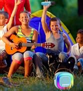 Mini Karaoke Machine Speaker for Kids Adults, Portable Bluetooth with 1 or 2 Wireless Microphones