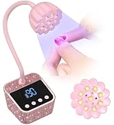 CHRISTINE SHELLY UV Nail Lamp, Mini UV Light for Gel Nails Polish, Rechargeable Nail Dryer with 4...