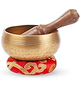 Tibetan Singing Bowl Set - Easy To Play for Beginners - Authentic Handcrafted Mindfulness Sound B...
