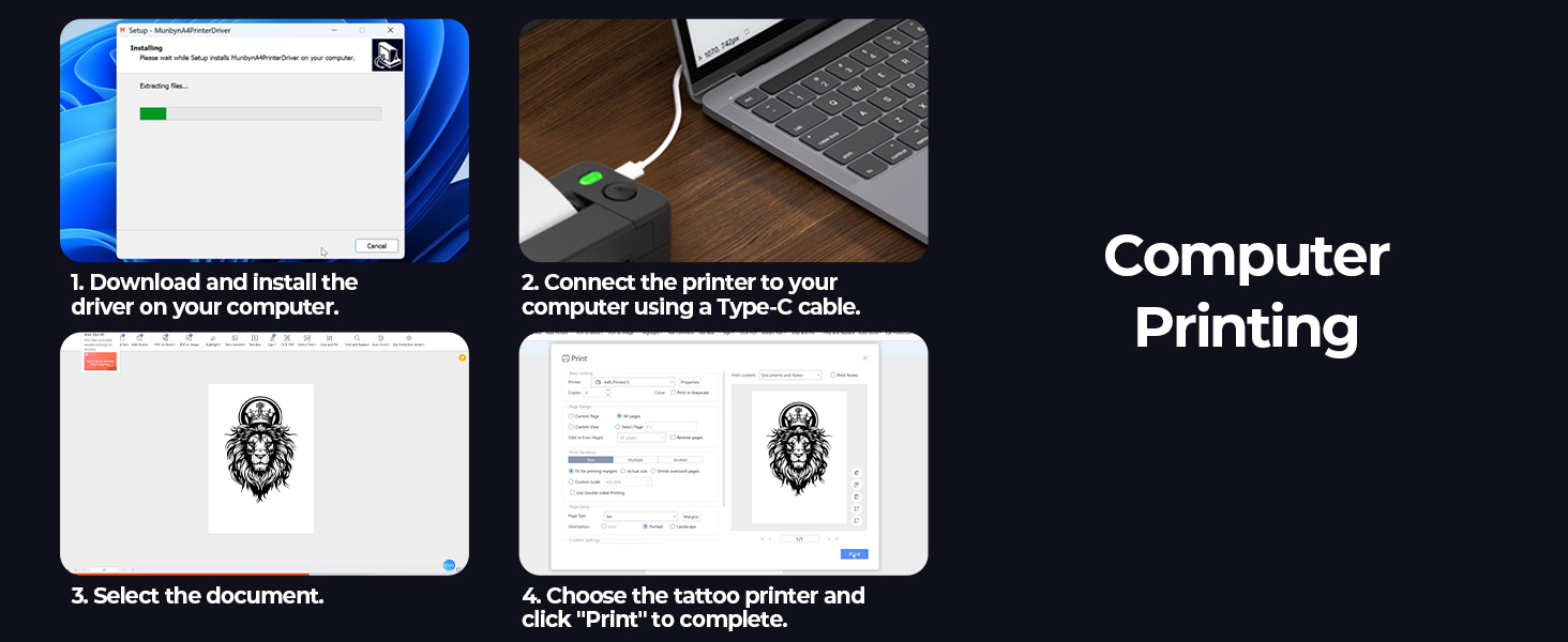 MUNBYN Tattoo Stencil Printer ITP06,