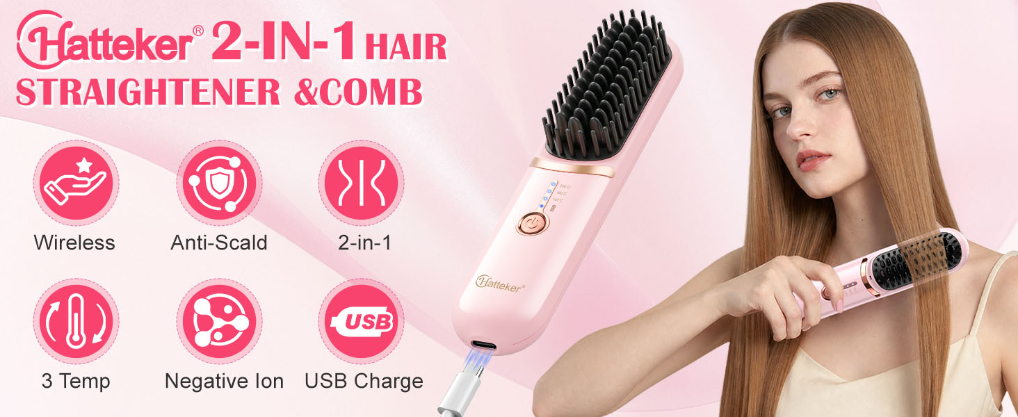 travel hair straightener brush