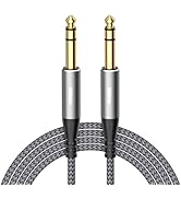 tisino 1/4" TRS Cable-1/4 Male to 1/4 Male Audio Cable Balanced Stereo Audio Cable, Nylon Braid-P...