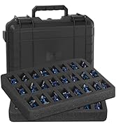 TORIBIO Miniature Storage Figure Case, Miniature Sturdy Hard Case 48 Slot Figurine Minature Carry...