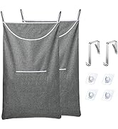 SAVERHO Large Door Hanging Hamper Bag, Large Capacity Hanging Laundry Hamper Basket with Wide Ope...