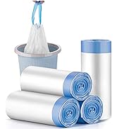 Charmount 4 Gallon Trash Bags - Drawstring small trash Bags for Bathroom, Kitchen, Bedroom, Offic...