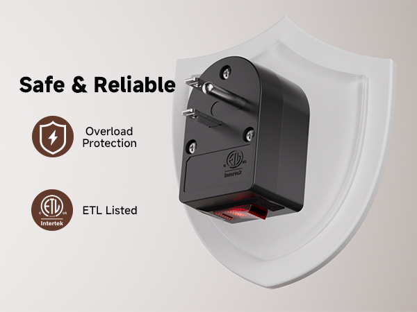 Plug with switch, compatible with 3-prong grounded and 2-prong polarized cords