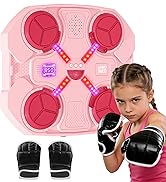 Music Boxing Machine for Kids, Wall Mounted Bluetooth Smart Punching Pad Kids Boxing Training Wor...