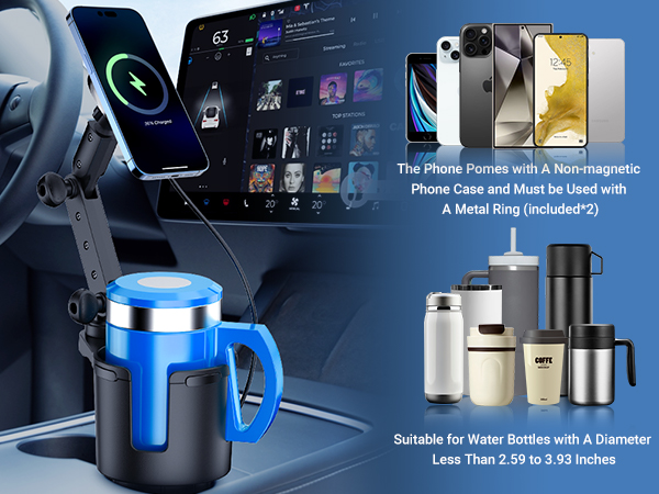 Magnetic Wireless Cup Charging Holder