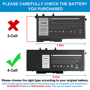 Precision 15 3520 3530 Series Fits GD1JP DY9NT 5YHR4 451-BBZG battery