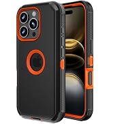 Jiunai for iPhone 16 Pro Max Case Heavy Duty Strong Shockproof Port Protection Screenless Dustpro...