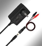 TalentCell AC/DC 12V LiFePO4 Battery Charger, 14.4 14.6V/1.5A Output with Dual Alligator Clips Co...