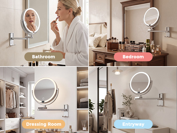 Wall Mounted Lighted Makeup Mirror