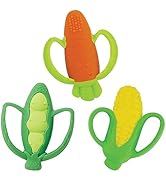 Infantino Lil’ Nibbles Textured Silicone Teethers, BPA-Free Baby Teething Toy, Soft, Easy to Hold...
