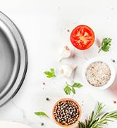 SAKAMOSH 8" Tri-Ply Stainless Steel Frying Pan, Nonstick Ceramic Pan, Skillet with Stay-Cool Hand...