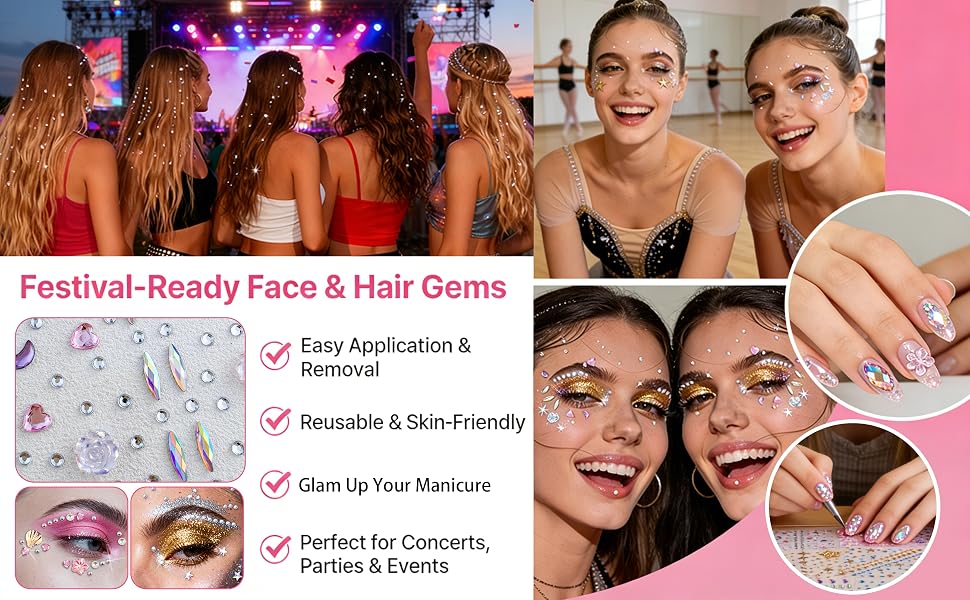 These jewel stickers perfect for various occasions and festivals, such as fantastic music festival