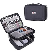 BUBM Electronic Organizer, Double Layer Travel Gadget Storage Bag for Cables, Cord, USB Flash Dri...