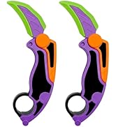 Dreamplay Fidget Gravity Karambit Knife, 2 Pcs 3D Printed Gravity Toys Fake Knife Perfect for Anx...