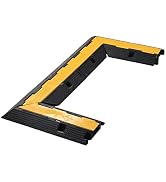 Yescom U-Turn Corner for 1-Channel Cable Protector Ramp, Heavy Duty Rubber Cord Cover, 22,000 Lbs...
