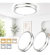 2-Pack 13in 36W Dimmable LED Ceiling Lights, 3600lm Super Bright Energy-Efficient Flush Mount Lig...