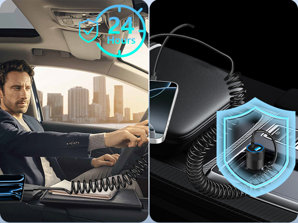 MFi Certified 4.8A USB Fast Car Charging Cigarette Lighter Adapter iPhone Car Charger Fast Charging