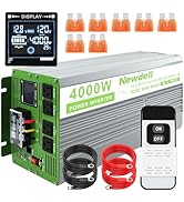 Newdeli 4000 Watt Power Inverter 12V DC to 110V 120V AC Pure Sine Wave Inverter with LCD Display,...