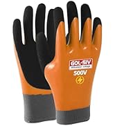 GOL-SIV Electrical Insulated Gloves, 400V High Voltage Resistance Electrician Safety Gloves, Rubb...