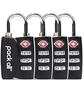 pack all TSA Approved Luggage Lock, Inspection Indicator, Alloy Body, 3 Digit Combination Padlock...