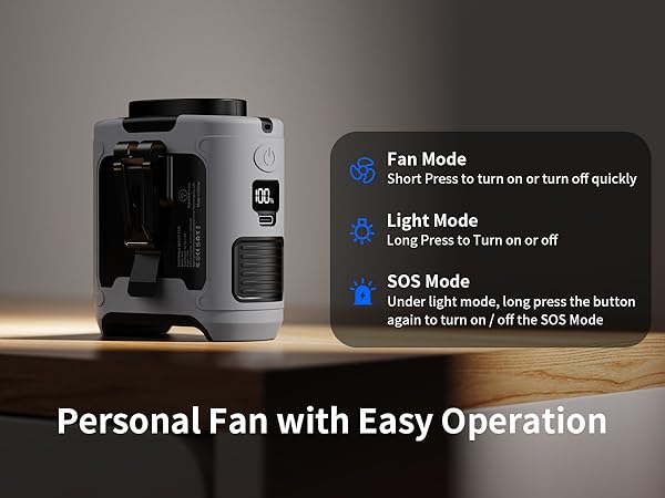 portable waist fan rechargeable