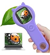 Microscope for Kids - Portable Handheld Magnifying Glass for Kids - Mini Digital Microscope for K...