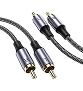 MOSWAG RCA Stereo Cable,2RCA Male to 2RCA Male Stereo Auxiliary Audio Cable Subwoofer Cable 3.28f...