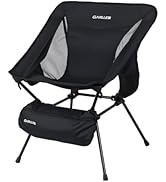 GARLLEN Portable Camping Chair 400LBS Capacity, Folding Backpacking Chair with Both Side Pockets,...