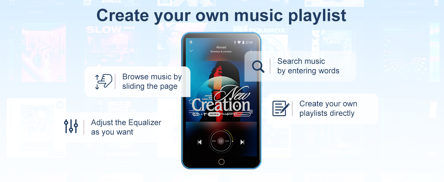 MP3 Player with Bluetooth and WiFi