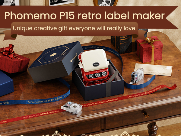Phomemo D30 label maker machine with tape