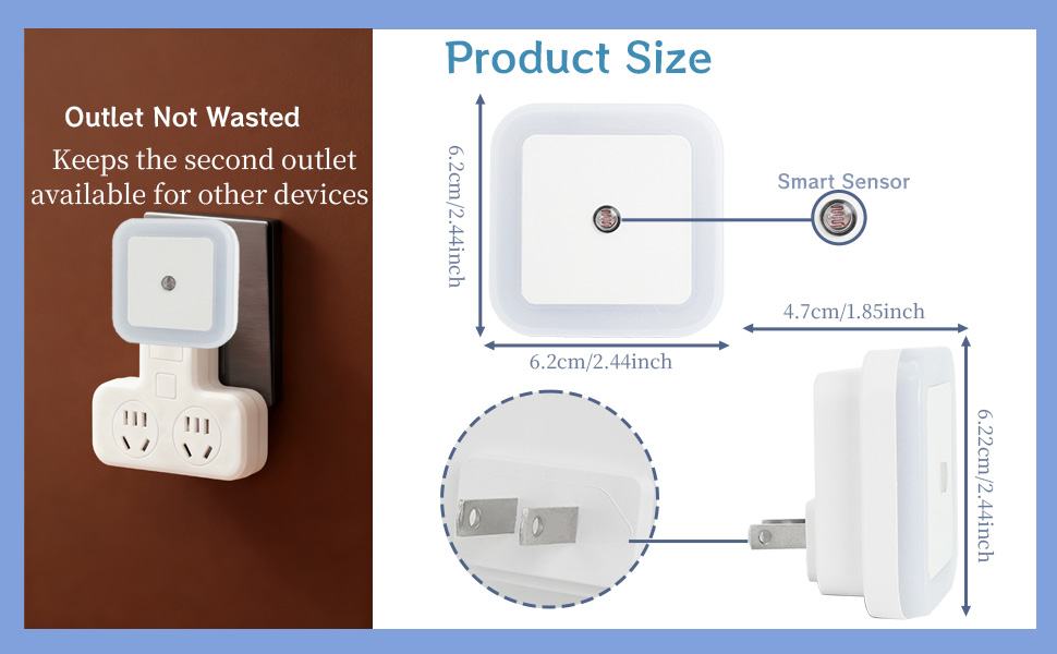 hallway home white bright outlet indoor soft small pack bulk set plugin illumination energy