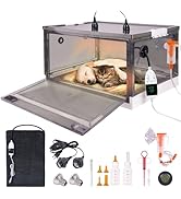 Puppy Incubator with Heating and Oxygenator, Incubator for Puppies, Kitten Incubator, Dog Incubat...