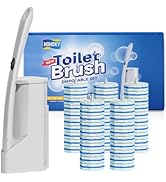 Disposable Toilet Brush Cleaning System, Toilet Cleaning Brush, 50 Replacement Brush Heads, Toile...