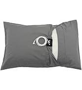 EMIKITS Grounding Pillowcase Upgraded 10% Silver Fiber 90% Organic Cotton, Conductive Grounded Be...