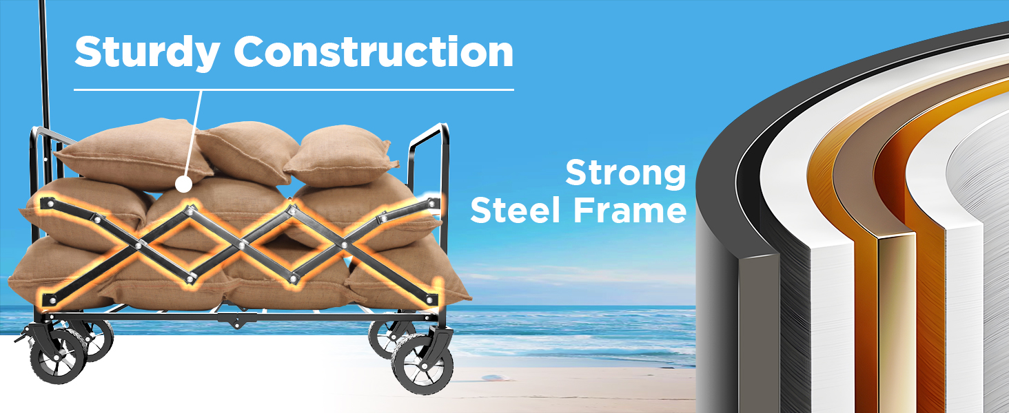 Wagon Carts Foldable with heavy duty