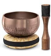 Tibetan Singing Bowl Set – Authentic Hand-Tuned Sound Bowl for Meditation – Complete Meditation B...