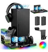 Upgrade Cooling Fan &amp; Dual Charging Stand for Xbox Series X Console &amp; Controller,Cooler Charger S...